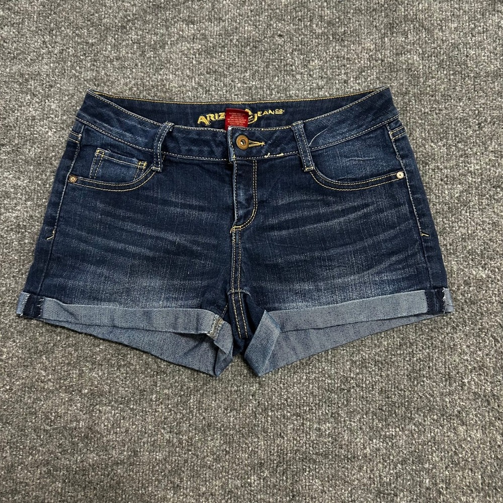 Arizona Jean Co. Shorts Womens Size 5 Dark Wash Cuffed Denim Stretch Slim Fit